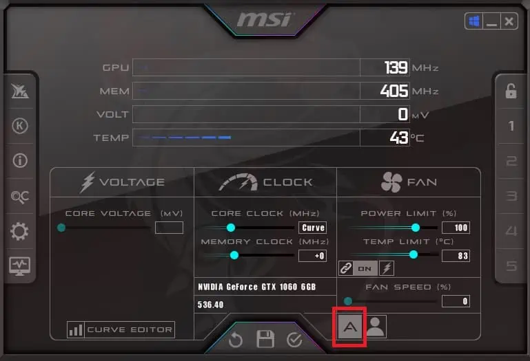 Cómo controlar la velocidad del ventilador de la GPU usando MSI ...