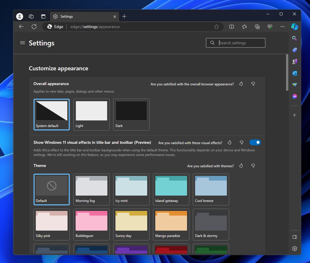 Microsoft Edge ahora le permite habilitar mica en Windows 11