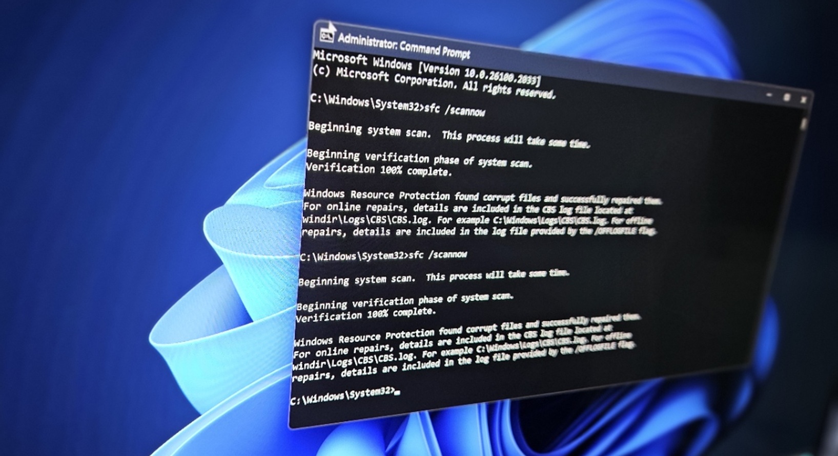 El error de Windows 11 24H2 hace que sfc /scannow detecte archivos corruptos en cada análisis (WebView2)