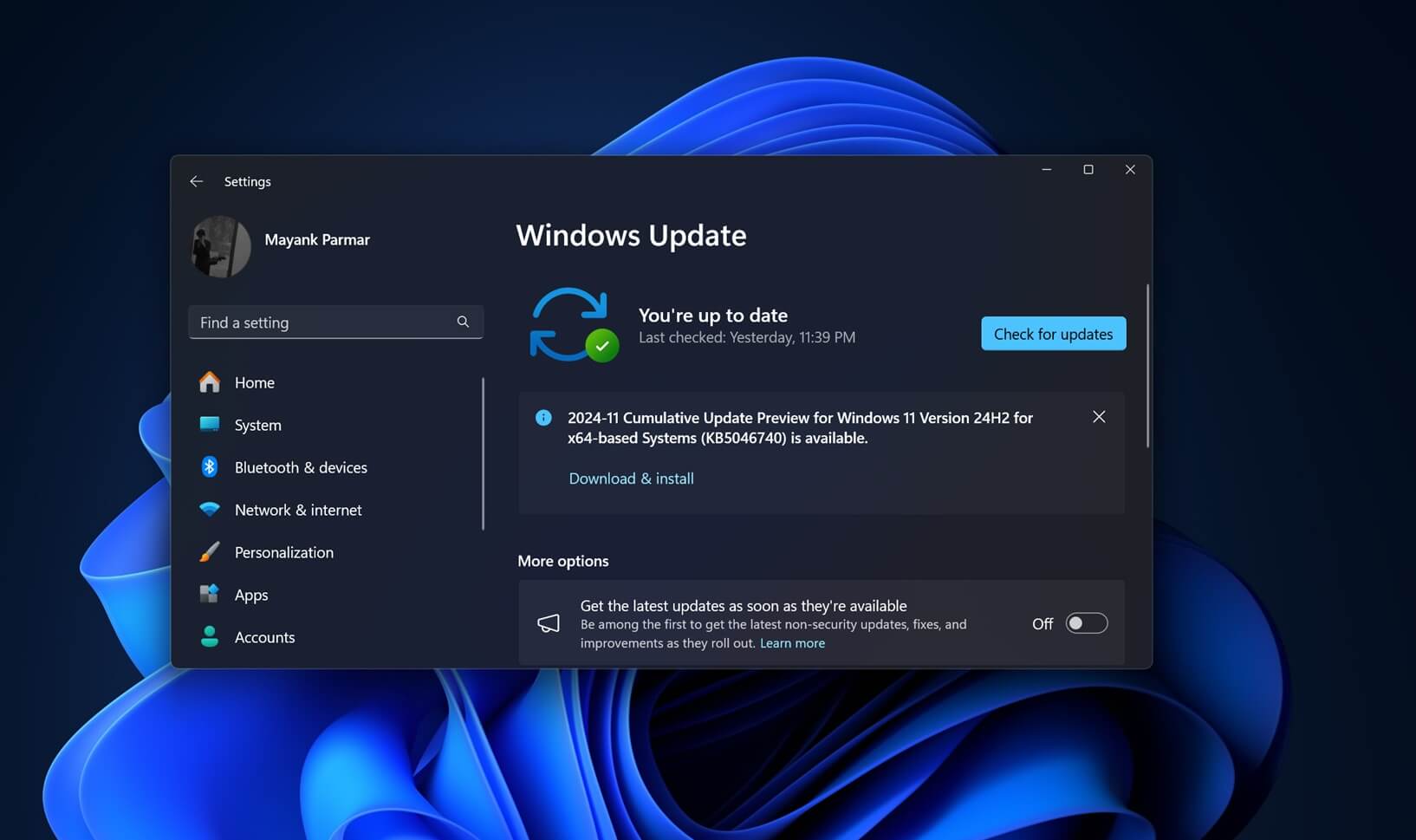 Windows 11 KB5046740 24H2 agrega muchas funciones (descarga directa .msu)