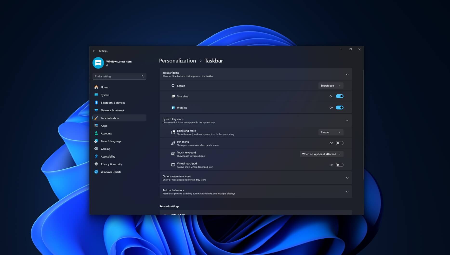 La nueva función de la bandeja del sistema de la barra de tareas de Windows 11 le recuerda que debe insertar emojis y símbolos