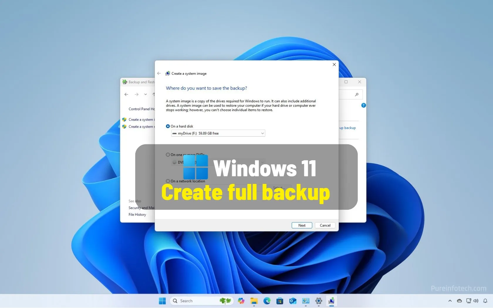 Cómo hacer una copia de seguridad de Windows 11 a la unidad USB externa