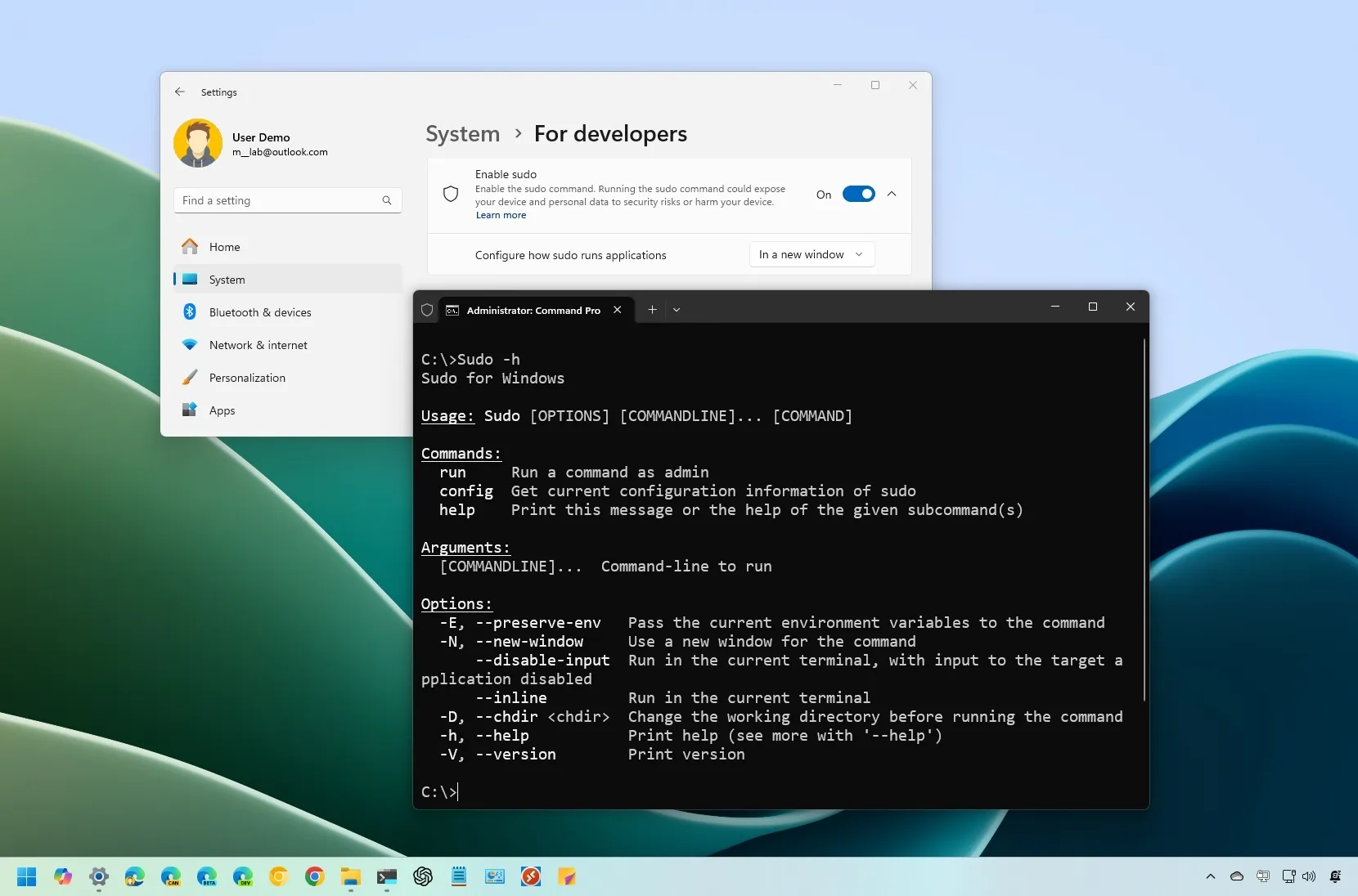 Cómo habilitar Sudo en Windows 11