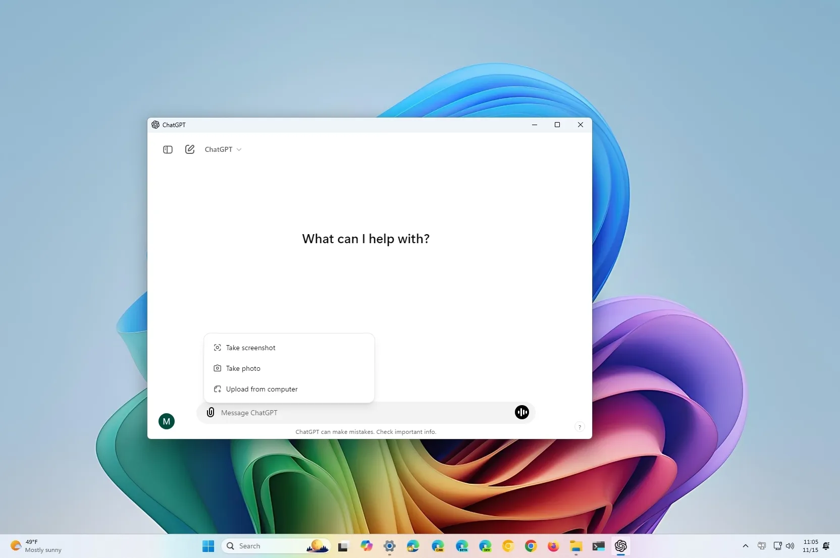 La aplicación ChatGPT para Windows 11, 10 es mejor que la versión web debido a estas 3 características