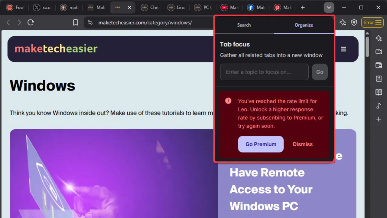 Use el nuevo modo Brave Tab Focus para organizar su navegador