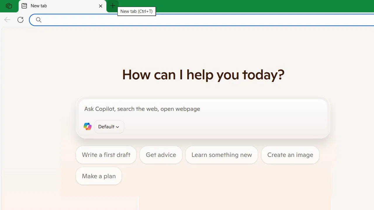 Cómo agregar una pestaña Copilot nueva en el navegador Microsoft Edge