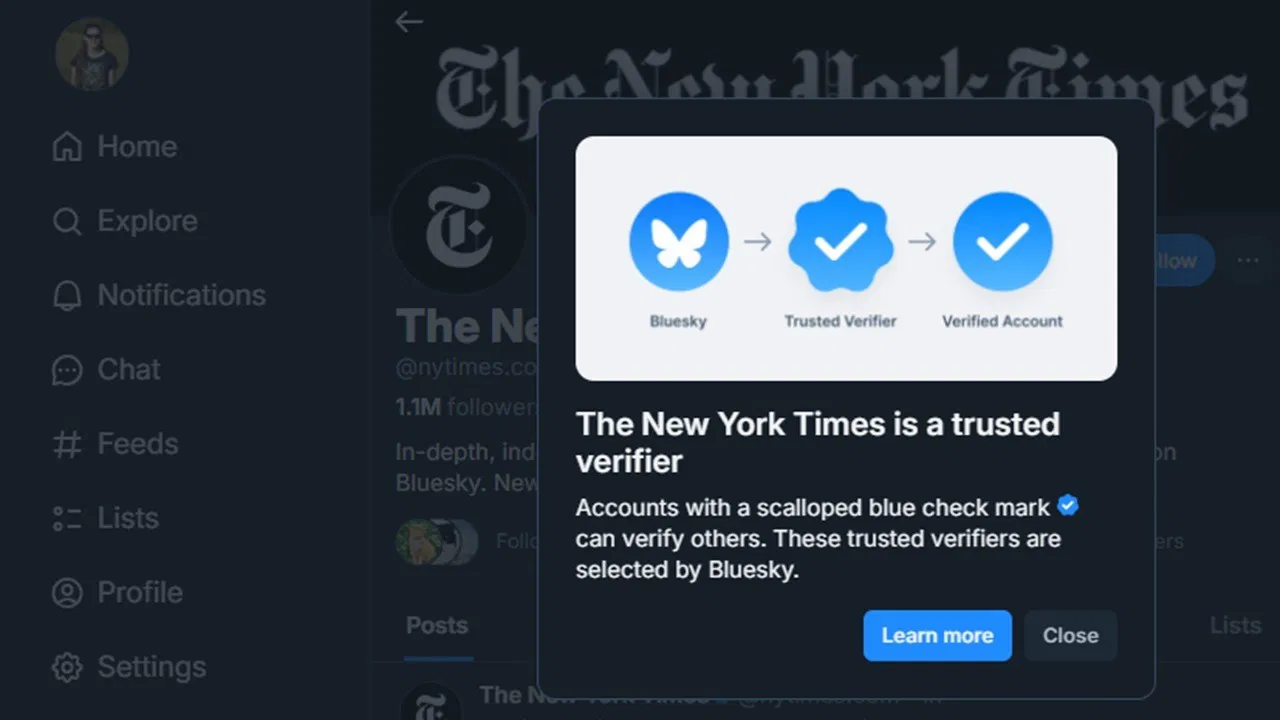 A diferencia de X, ahora puedes verificar Bluesky sin tarifas