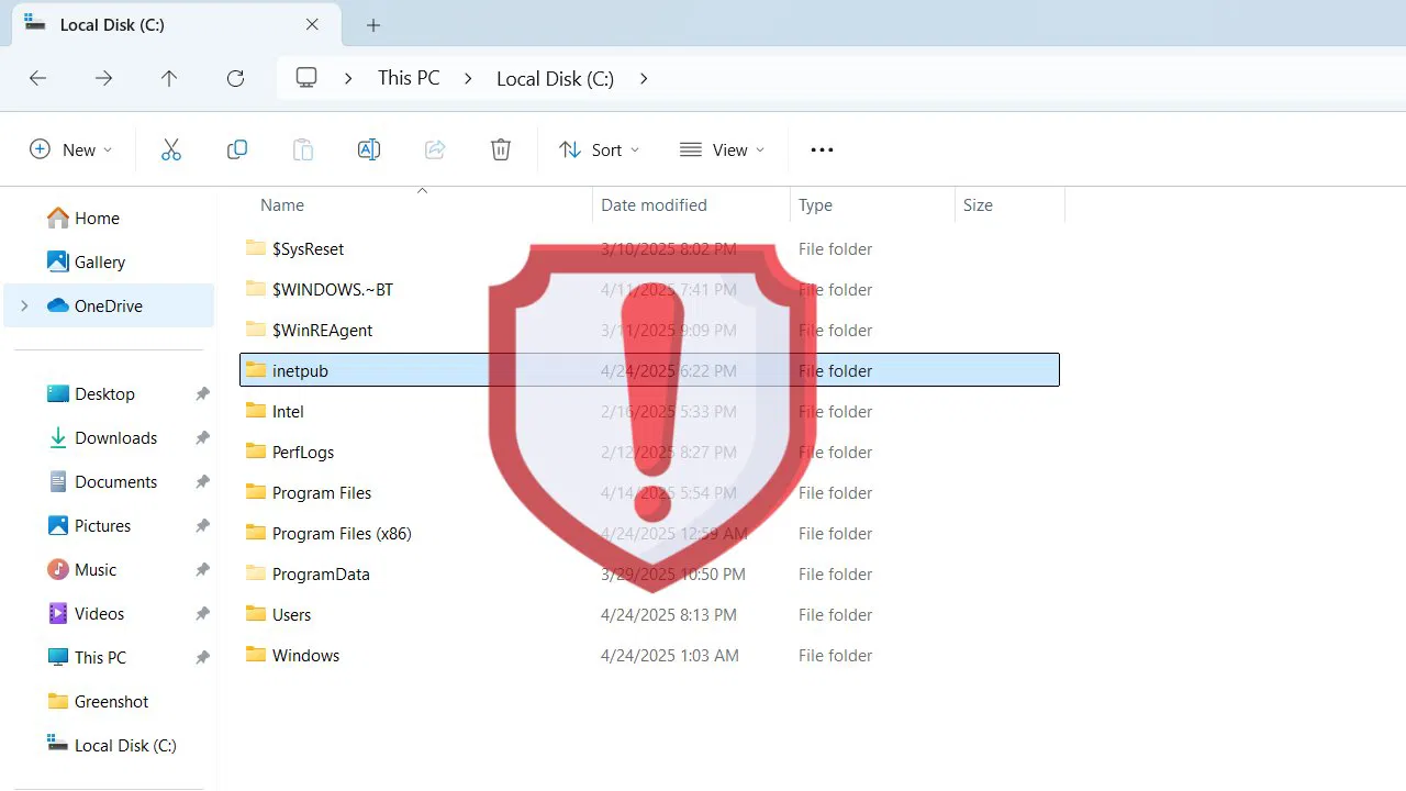 La nueva carpeta InetPub de Windows 11 es hackable. Prueba esta solución temporal