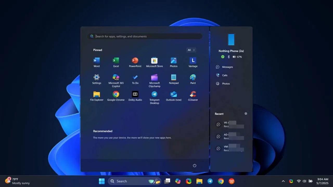 Cómo acceder a su teléfono desde el menú de inicio de Windows 11