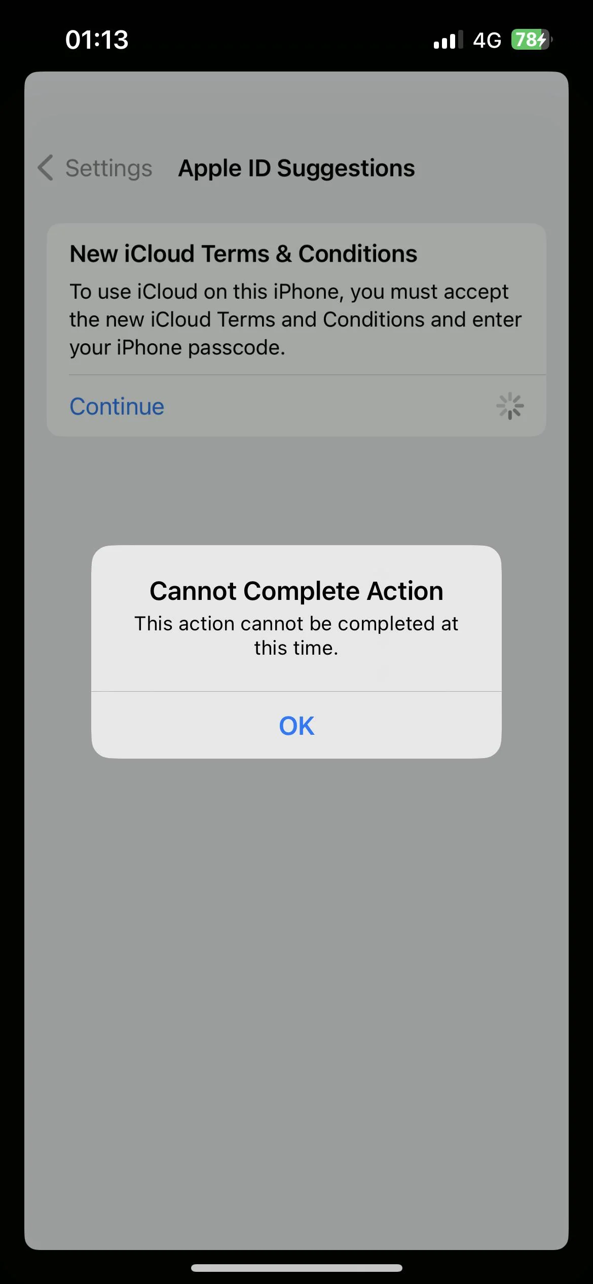 No se pueden aceptar nuevos términos y condiciones de iCloud en iPhone o iPad, solución