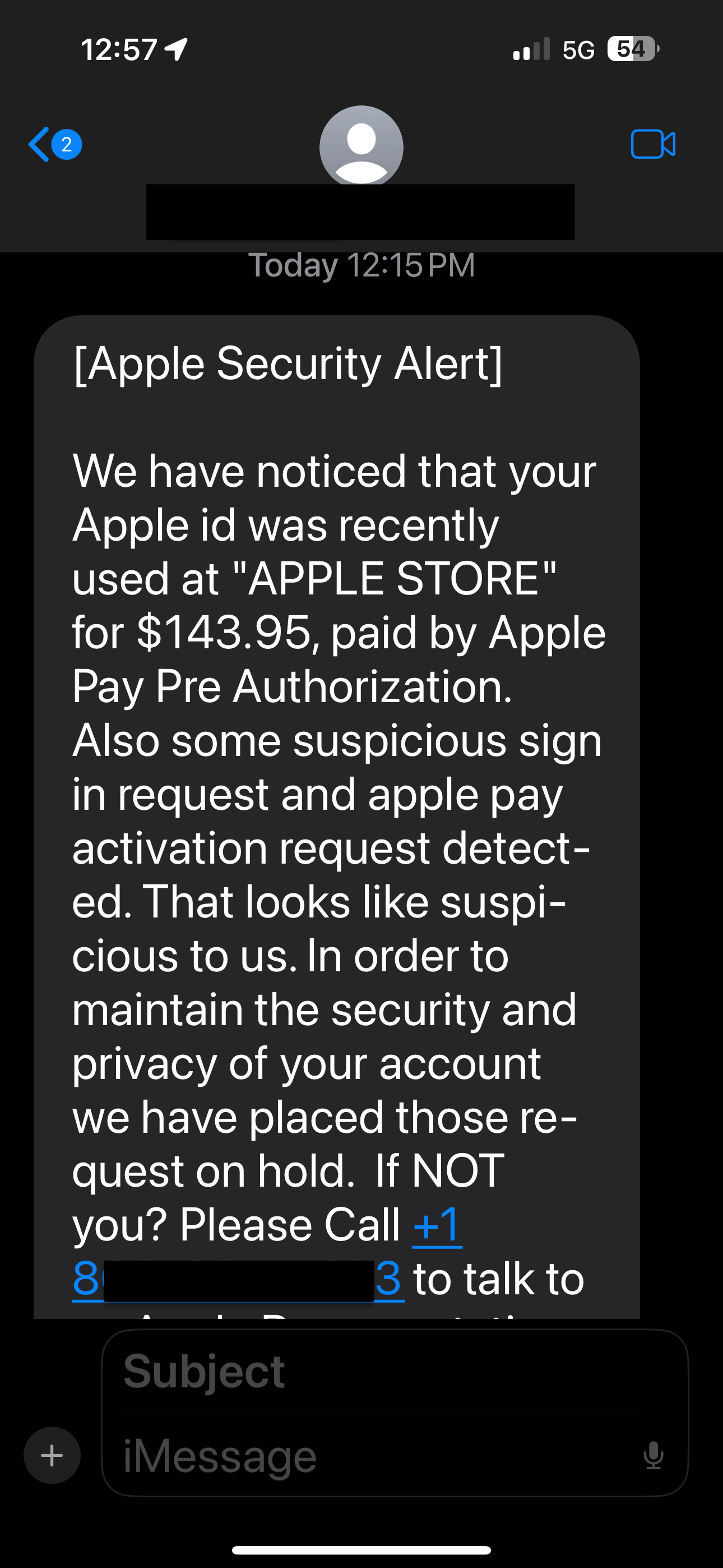 Su ID de Apple se utilizó en estafas de phishing de “APPLE STORE” en mensajes de texto