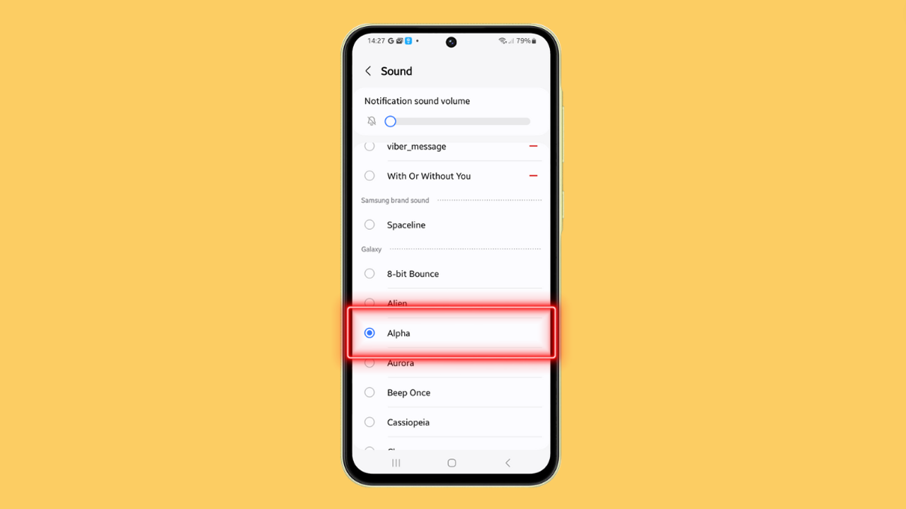 Cómo cambiar el sonido de notificación de mensajes de texto en Samsung Galaxy A55
