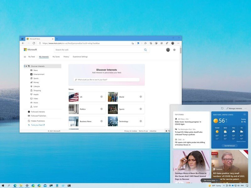 Slik bruker du Windows 10 News and Interests Taskbar Widget