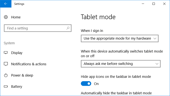 Cómo cambiar al modo tableta en Windows 10