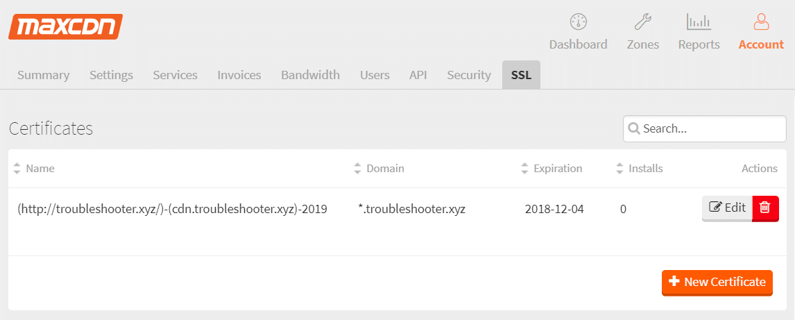 Hvordan legge til Let's Encrypt SSL til et MaxCDN Custom Domain