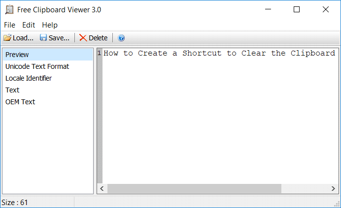 Hvordan lage en snarvei for å tømme utklippstavlen i Windows 10