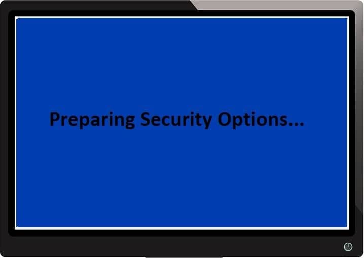 Løs Windows 10 som sitter fast i forberedelsen av sikkerhetsalternativer