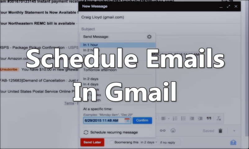 Cómo programar correos electrónicos en Gmail para enviarlos más tarde
