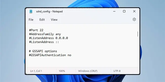 Listenaddress OpenSSH'yi Windows'a Yükleme