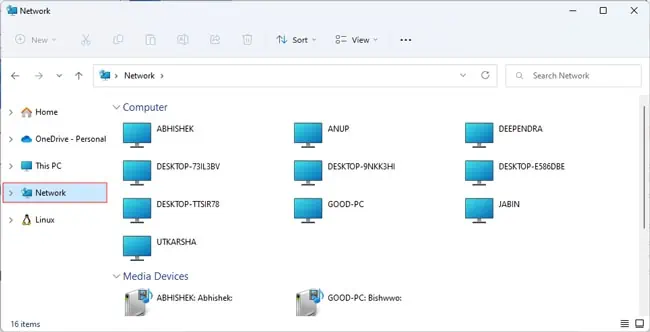 File Explorer Network Section Ağ Üzerinden Bir Klasör veya Dosya Nasıl Paylaşılır - Mundo Geek