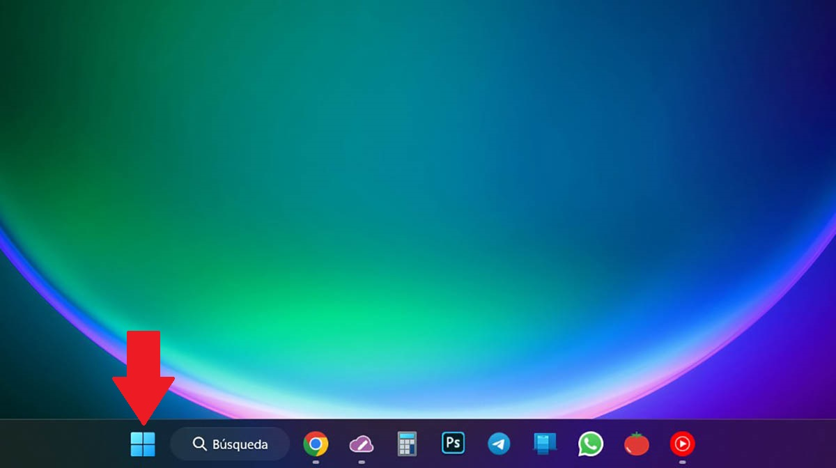 Abrir el menu de inicio en Windows 11