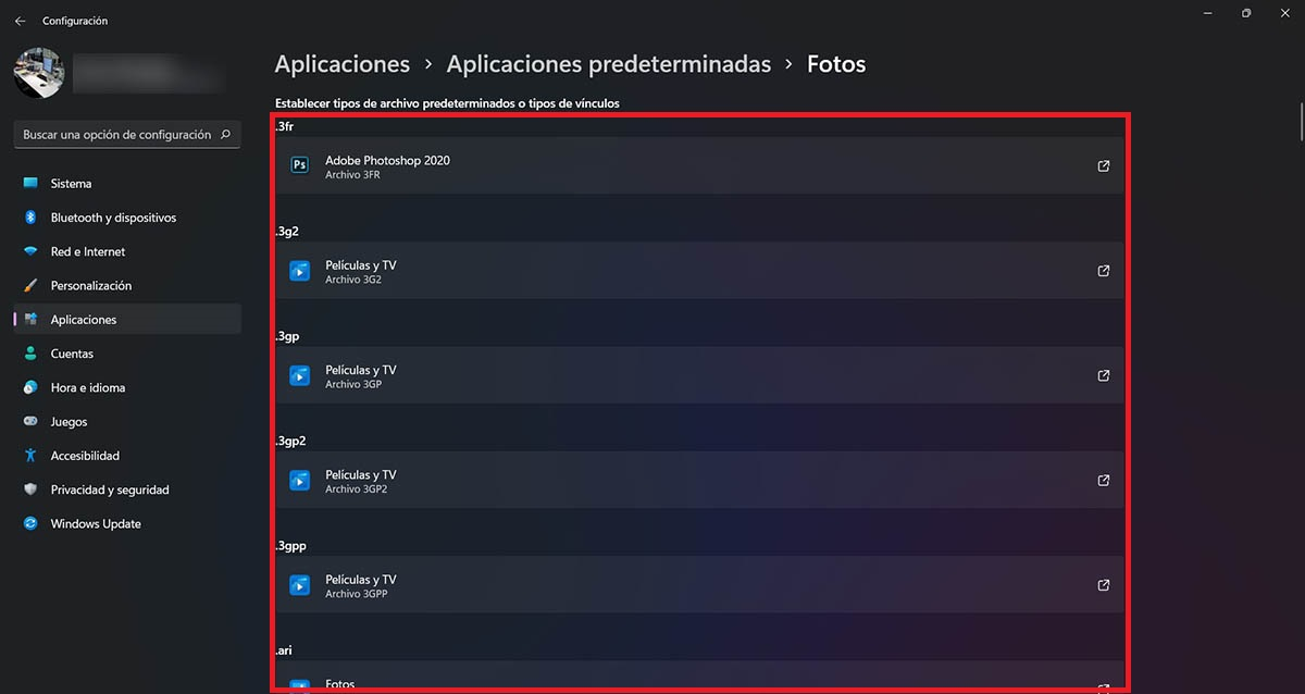 Cambiar la app predeterminada de un formato en especifico en Windows 11