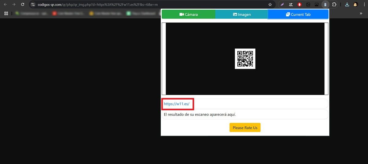 Escanear codigo QR en Windows 11