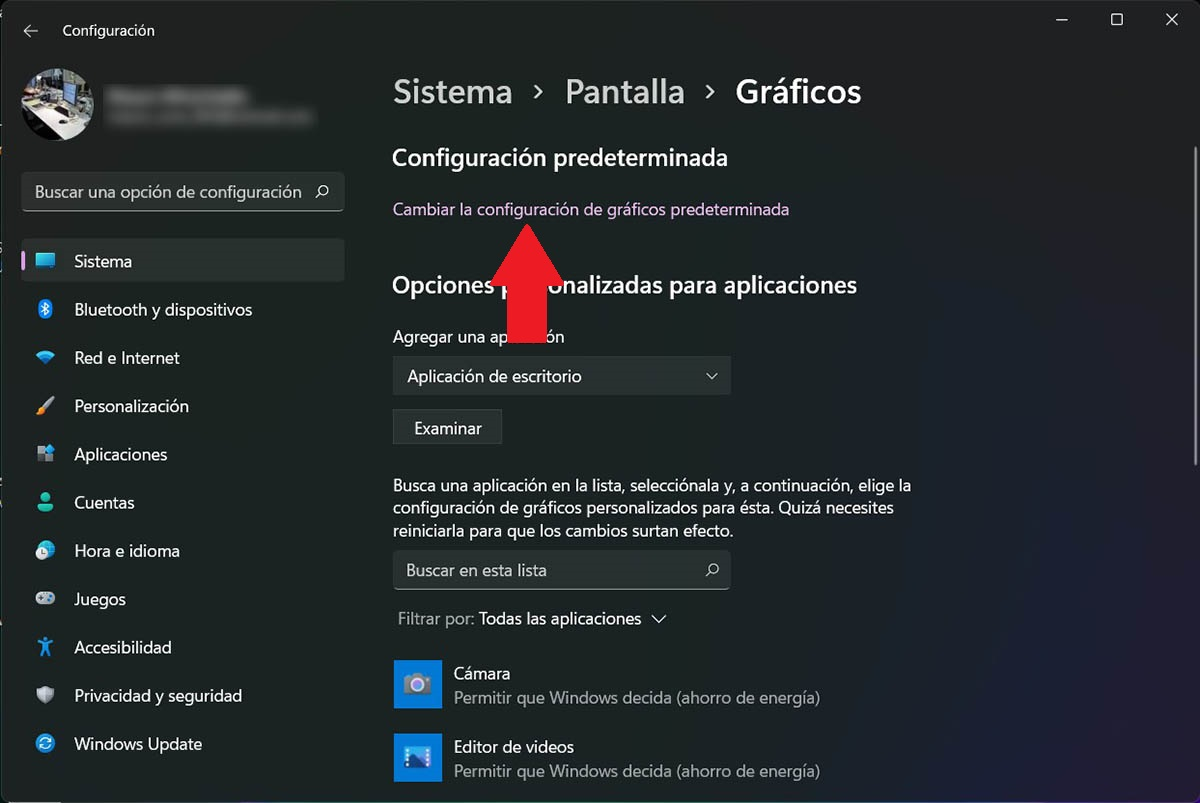 Obtener mas potencia grafica en Windows 11