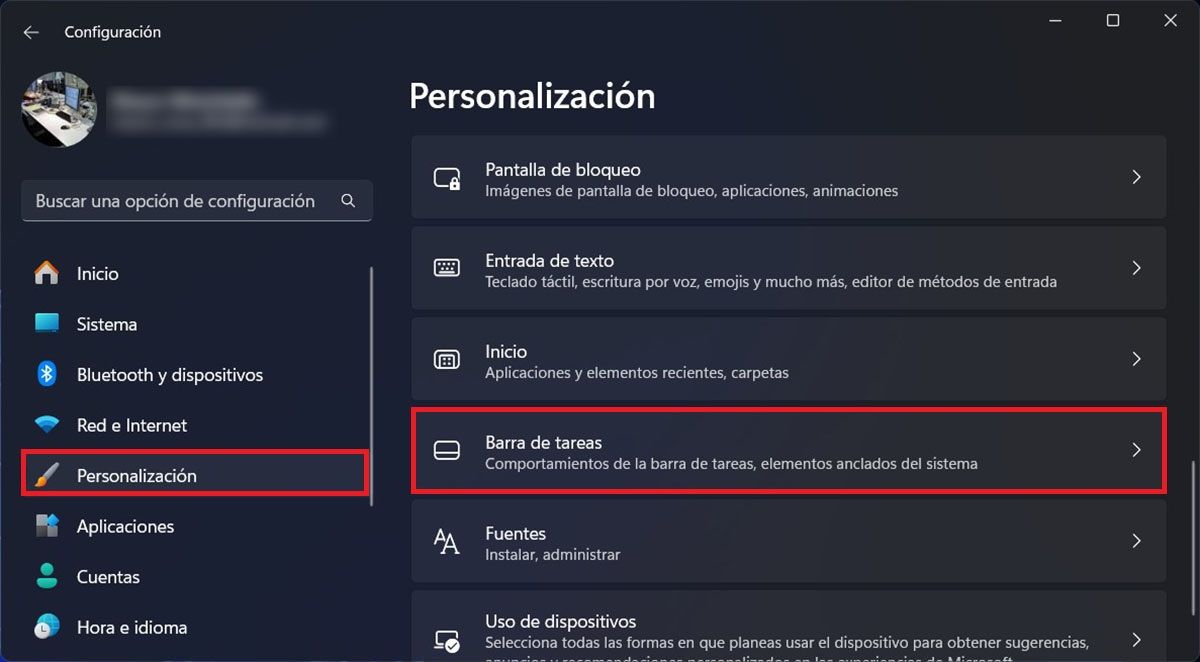 Personalizar la barra de tareas de Windows 11