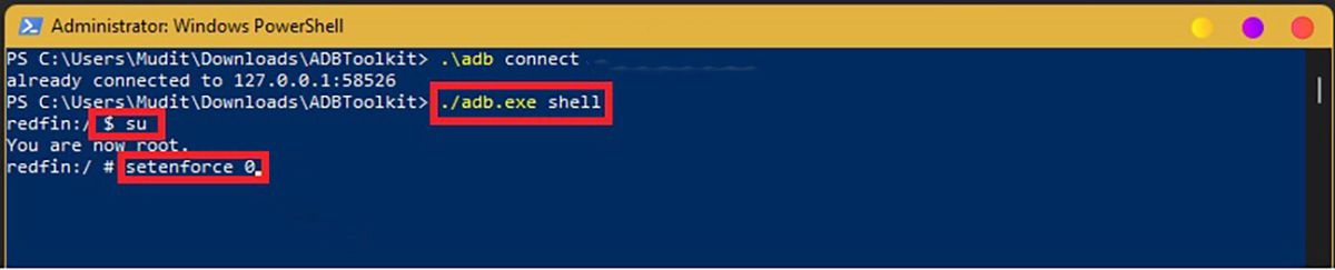 activar la instalación de aplicaciones android en windows 11 adb shell su instalar